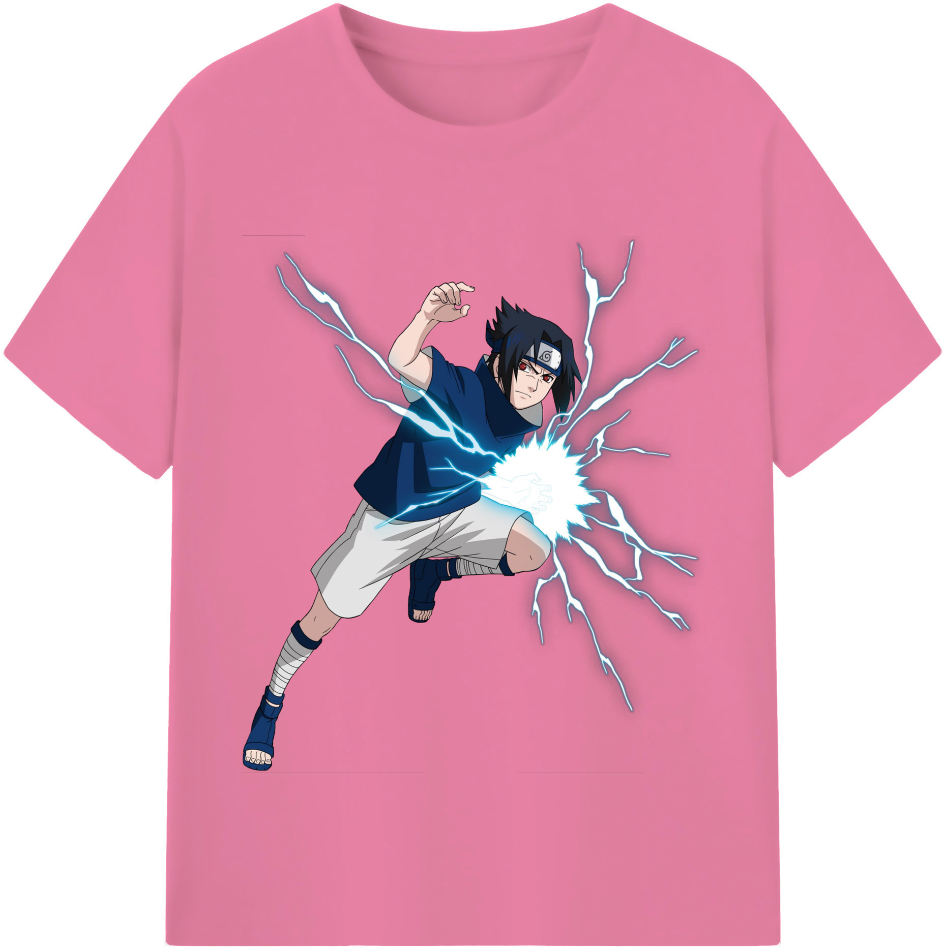 （画像用） NARUTO -ナルト- うちは サスケ Uchiha Sasuke 綿100％半袖Tシャツ（フロントプリント）